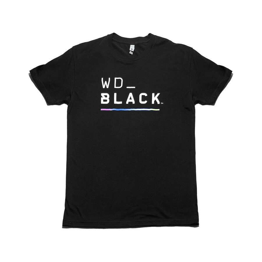 camiseta wd_black con barra de color rgb sandisk