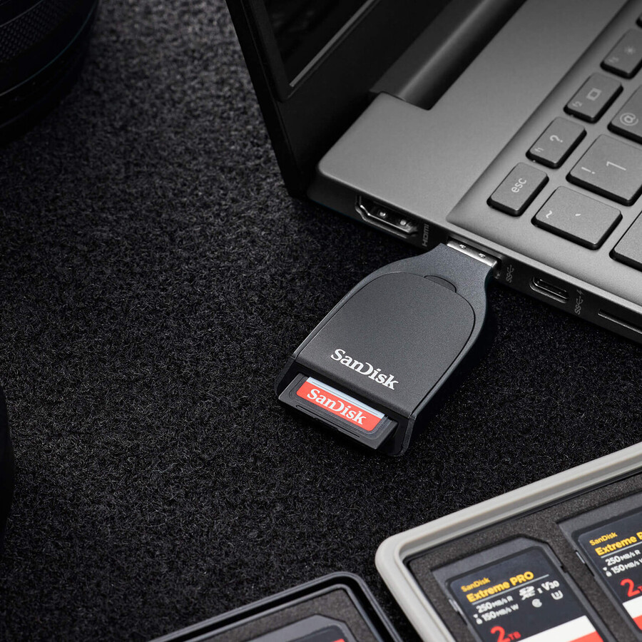 lector de tarjetas sd uhs-i sandisk quickflow usb-a sandisk