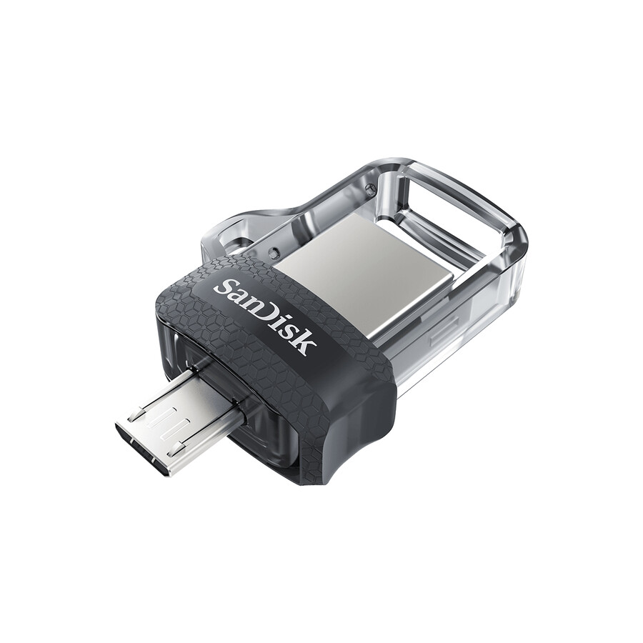 unidad ultra dual m3.0 de 128 gb en negro y gris sandisk
