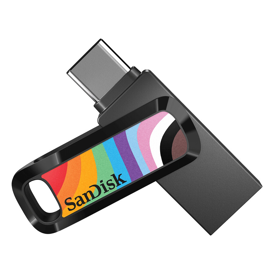 unidad dual sandisk ultra go de 128 gb con usb tipo c edición pride sandisk