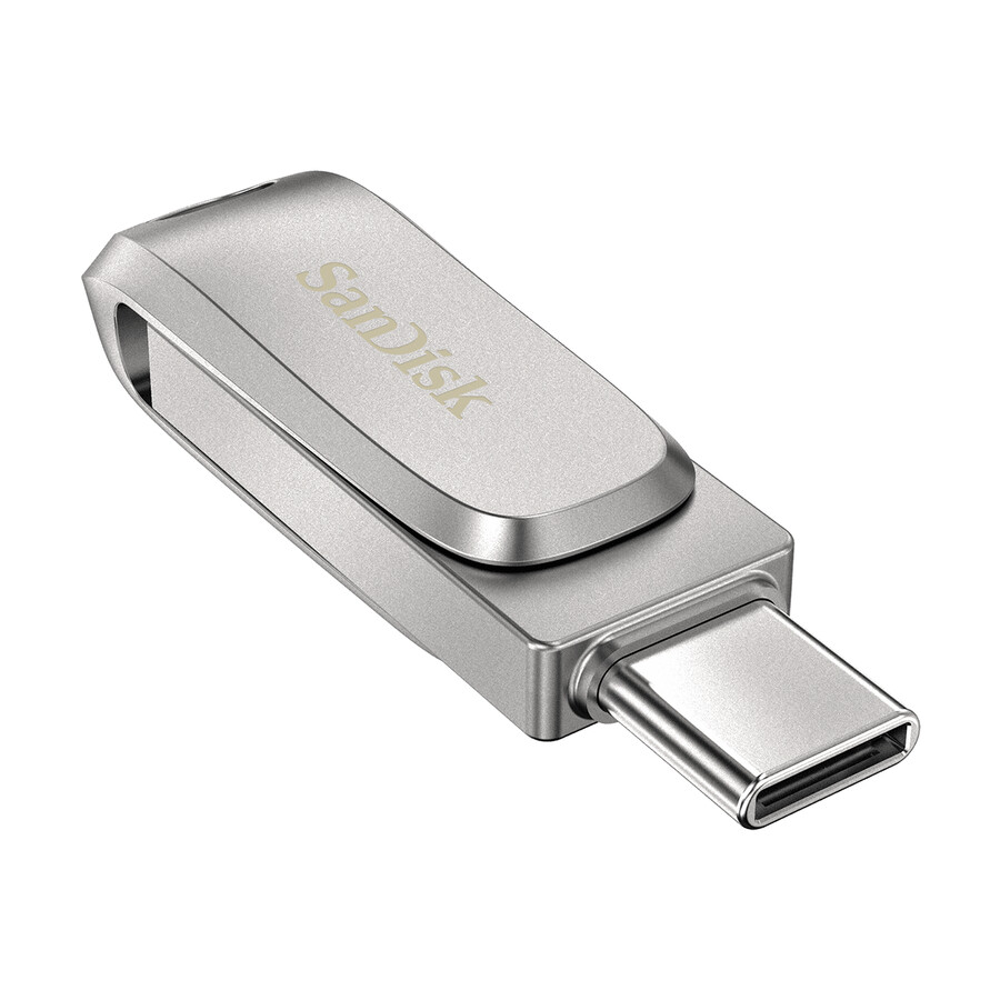 unidad flash usb tipo-c sandisk ultra dual drive luxe de 256 gb color plata sandisk